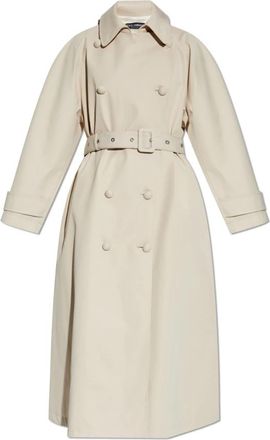 Dolce & Gabbana Double-breasted jas - Dames - Trenchcoats - Beige - XS - Katoen - Jassen