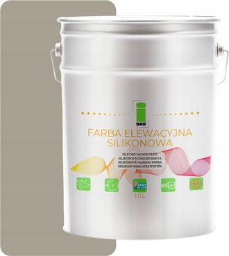 OEM Pintura De Silicona Para Fachadas, Gris C&aacute;lido, Tono Gris 10l
