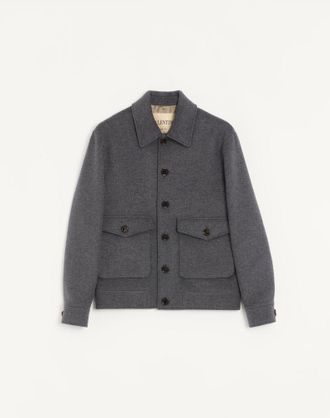 Valentino Valentino Wool And Cashmere Jacket Man DARK GREY 44