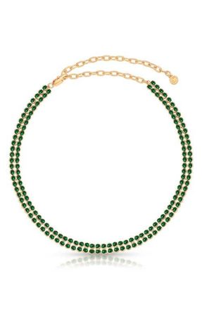 Ettika Crystal Sparkle Choker Necklace in Green at Nordstrom