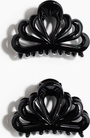 H&M 2-pack hair claws - Schwarz