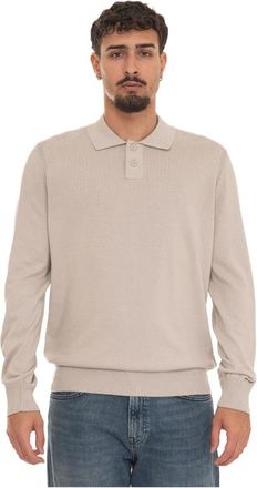 HUGO BOSS Asac PL Poloshirt - Heren - Ronde hals truien - Grijs - 3XL - Katoen - Truien & Vesten