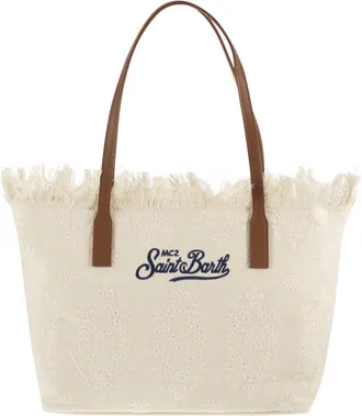 MC2 Saint Barth City Sangallo Shopper Bag With Embroidered Logo