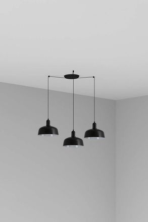 Netlighting Tatawin Medium Cluster Pendant Ceiling Light Gloss Black 3x E27