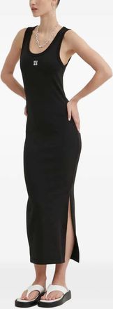 HUGO BOSS side-slit midi dress - Black