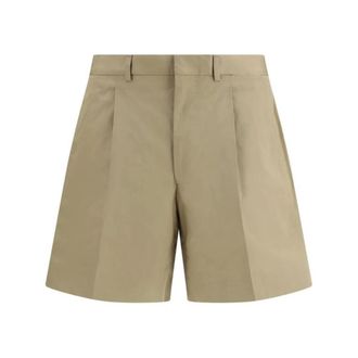 Prada Casual Shorts, male, Beige, Size: M Pleated Tailored Shorts