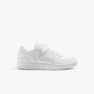 Lacoste Mens Lacoste T-Clip 46SMA0073-21G Sneaker White Leather Trainer Shoes VER1062
