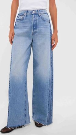 Mother Womens Blinded By The Dark The Pipe Dream Button Sneak Fray Jean In Blue