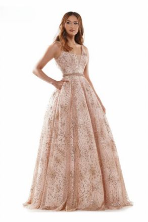 Colors Dress All That Sparkles Ball Gown In Rose Gold