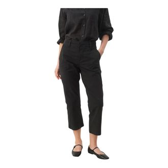 Part Two Blue Graphite Cropped Straight-Leg Trousers - female - Part Two - Cropped Trousers - Black - M - Trousers