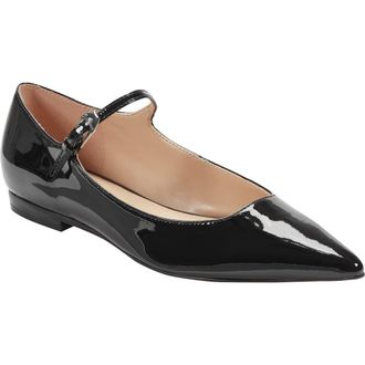 Marc Fisher Trella Mary Jane Pointed Toe Flat in Black at Nordstrom Rack, Size 7.5