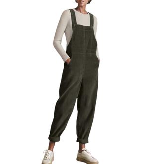 Generic Womens Fashion Corduroy Overalls Jumpsuit Pants Retro Casual Loose Sleeveless Bib Overalls Dungarees Straight Leg with Pockets