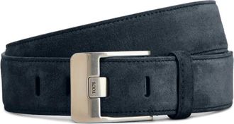 Tod's buckle belt - men - Calf Suede - 110 - Blue