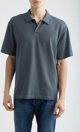 Madewell Compact Knit Polo in Heirloom Blue at Nordstrom, Size Xx-Large