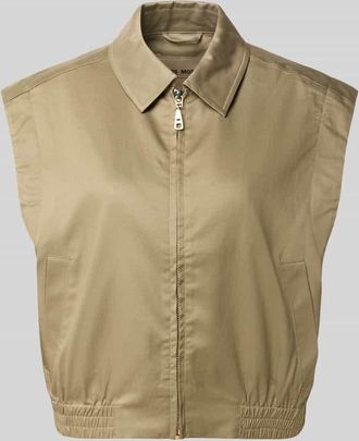 Mos Mosh Weste aus Lyocell-Mix mit Rei&szlig;verschluss Modell Kendall Billie in Beige, Gr&ouml;&szlig;e XL