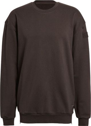 adidas Mens adidas Solid Color Round Neck Loose Pullover Hoodless Dark Grey Olive Green HG6637
