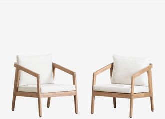 Sklum Sklum - Pack De 2 Sillones En Madera De Acacia Kaela