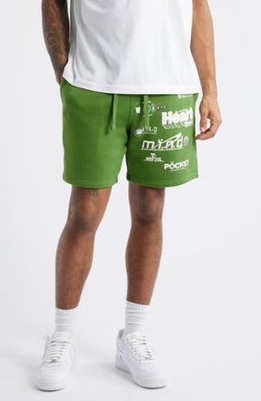 Billionaire Boys Club WHM Cotton Graphic Shorts in Cactus at Nordstrom Rack, Size Xxx-Large