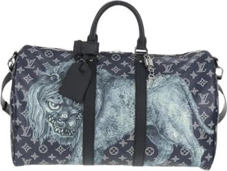Louis Vuitton Pre-owned Keepall Bandouliere Tas - Heren - Vintage Weekendtas - Blauw - ONE Size - Vintage