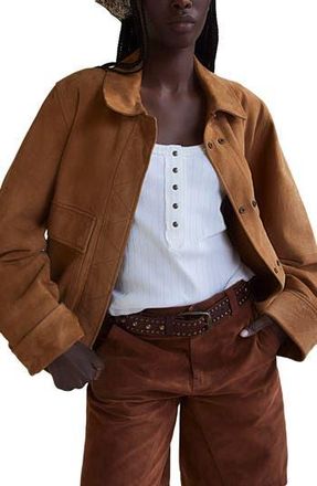 Free People Suzy Suede Chore Jacket in Classic Camel at Nordstrom Rack, Size X-Small
