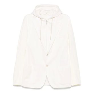 Eleventy Heren, Jassen, Wit, Maat: 3XL Katoen