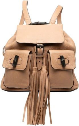 Gucci Pre-owned Gucci Leather Bamboo Tassel Backpack Ladies 370833 467891