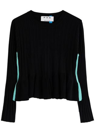 Ph5 Dakota Ribbed-knit top - Black - S (UK8-10 / S)