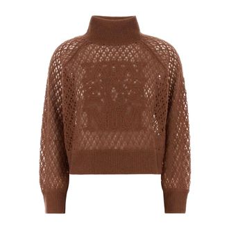 Max Mara Faglia Turtleneck - Dames - Coltruien - Bruin - XS - Truien & Vesten