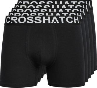 Crosshatch Heren Astral Boxershorts (Set van 5) (Zwart)