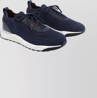 Santoni flin sneakers with contrast sole and pull tab