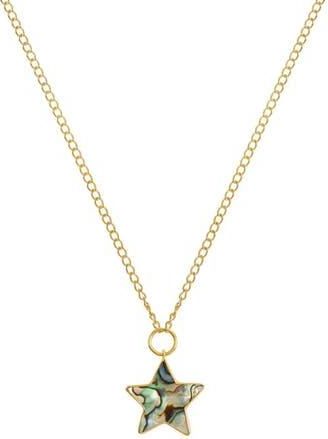 Freya Rose Necklace with Paua Star in Green at Nordstrom, Size 18