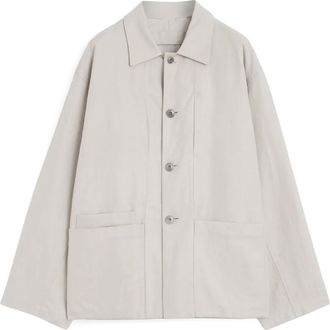 Christophe Lemaire Giacca-camicia con colletto ampio - BG200 MASTIC