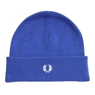 Fred Perry Klassieke wollen muts voor heren met laurierkrans (Franse marine)