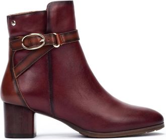 Pikolinos WomenS Ankle Boots With Buckle In Garnet