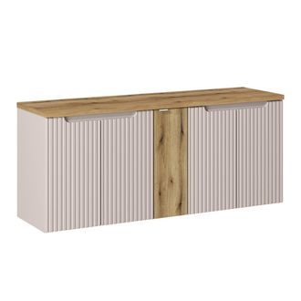 Petits Meubles Mueble bajo lavabo 5 puertas encimera estratificado 140cm