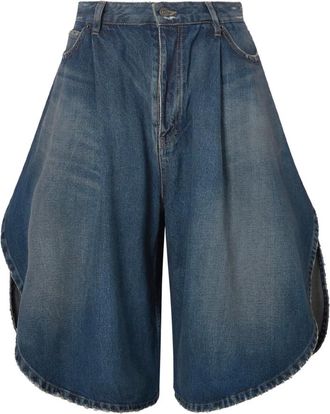 Balenciaga Denim Shorts, female, Blue, Size: XS Tulip Bermuda