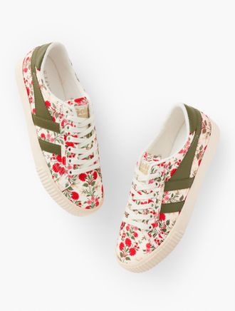Gola Mark Cox Tennis Sneakers - Floral Ditsy - Ivory - 8 1/2 M Talbots