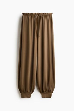 H&M Jersey Balloon Trousers in Olive Green at Nordstrom, Size Xx-Large
