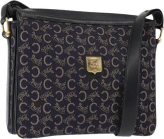 Celine Pre-owned Cross Body Bags, female, Blue, Size: ONE SIZE Pre-owned Canvas Crossbody Bag