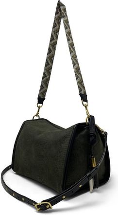 Kempton & Co. Python Ella Bag In Olive Black