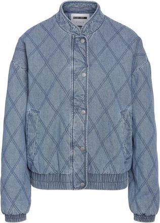 Noisy May Jassen, Dames, Blauw, M, Denim, Quilt Denim Jack Lichtblauw