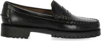 Sebago Dan Lug Loafer - Dames - Loafers - Zwart - 38 1/2 EU - Leer - Schoenen