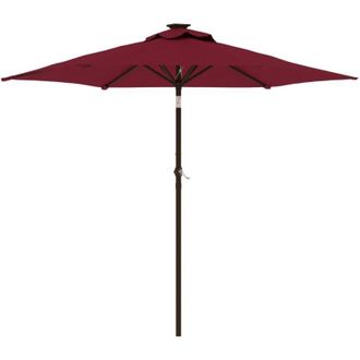 vidaXL Sombrilla De Jard&iacute;n Con Poste De Acero Burdeos 225x225x212 Cm Vidaxl