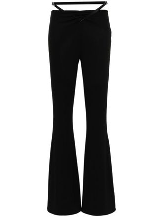 Courrèges belted bootcut trousers - Black