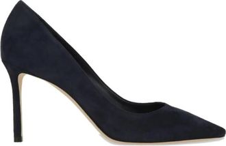 Jimmy Choo London Navy Blue Slip On Heels