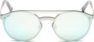 Web Eyewear Transparent Metal Sunglasses