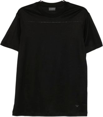 Emporio Armani T-Shirts, male, Black, Size: 3XL Tonal Logo T-Shirt