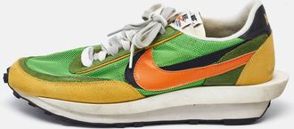 Nike Nike X Sacai Multicolor Mesh And Leather Ldwaffle Green Gusto Sneakers