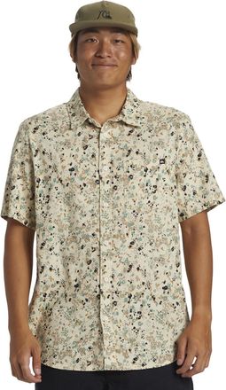 Quiksilver Kurzarmhemd QUIKSILVER Fairway Classic, Herren, Gr. XS, US-Gr&ouml;ssen, weiss (oyster wei&szlig; aop best ss), Obermaterial:54% Hanf, 44% Walkfrottier, 2% Elast