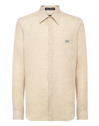 Philipp Plein Linen Shirt Sugar Daddy Cut Ls